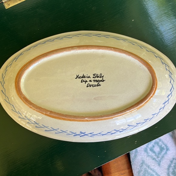Italian Oval Ceramic Platter - Picture 2 of 4